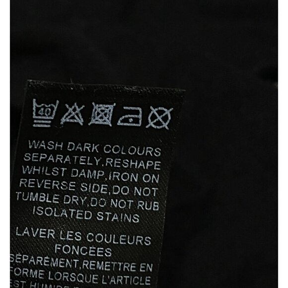 Asos Black Bodysuit Long Sleeve Thong Snap Closture Size 2 Stretch - Picture 6 of 6